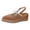 Brown, variant on Slip On Rhinestone Platform Slingback Sandals for Women Lightweight Suede Closed Toe Espadrilles Wedge Dress Shoes Brown Size 7