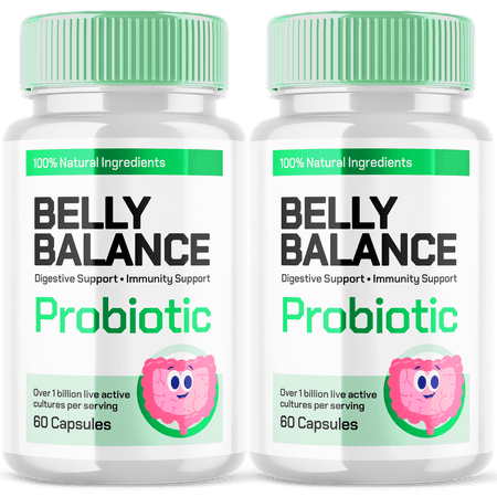 Belly Balance Advanced Digestive Support Probiotics Natural Formula Gut Supplement 120 Capsules