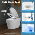 thumbnail image 5 of Costway Smart Toilet Elongated Bidet Toilet with Adjustable Heated Seat & Dryer Night Light 1000 Gram MaP Flushing Score, 5 of 11