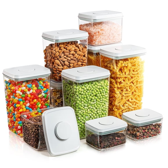 Contenedores de comida Tourdeus Airtight Pop, juego de 10 piezas sin BPA