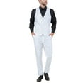 thumbnail image 4 of Mens Suit Two Piece Solid Notch Lapel Set With Free Matching Vest, 4 of 5