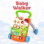 YOLAY 2-in-1 Premium Baby Walker and Activity center for (Girls/Boys) Sit to Stand Learning Walker with Interactive Music Panel for Infants & Toddlers (Green)