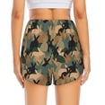 thumbnail image 2 of Lsque Camouflage Rabbit Printed Women's Running Shorts with Liner Pockets,Elastic Quick Dry Workout Athletic Gym Yoga Shorts,Womens High Waist Shorts-Small, 2 of 9