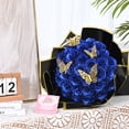 thumbnail image 3 of Bouquet de rosas brillantes Waipfaru, para hacer tú mismo, rosa azul falsa, 24 tallos, 3 of 7