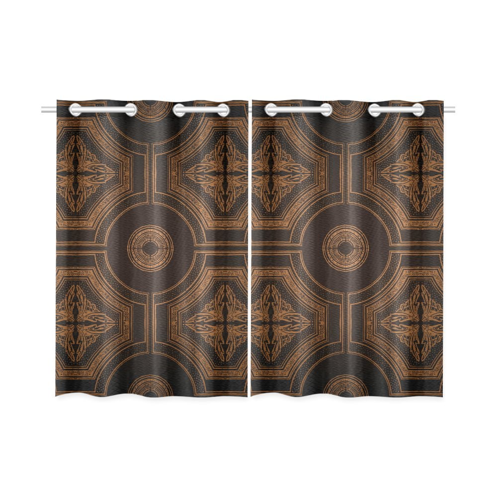 YUSDECOR Brown Window Curtains Kitchen Curtain Room ... on {keyword}