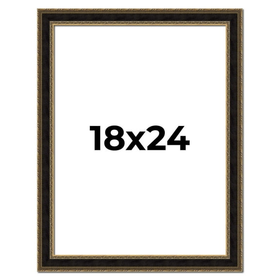 18x24 Frame Gold Antique Vintage Sold Wood Picture Frame | 1.75 Inch Moulding Width | Interior