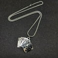 thumbnail image 6 of PikaLF Royal Flush Necklace for Men, Flush Poker Cards Necklace, Playing Cards Pendant Necklace with 27.6” Chain, Spades Royal Flush Poker Lucky Amulet Necklace, Casino Gambling Jewelry for Men, 6 of 6