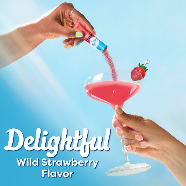 Crystal Light Zero Sugar, Fruit Flavor Wild Strawberry Caffeine