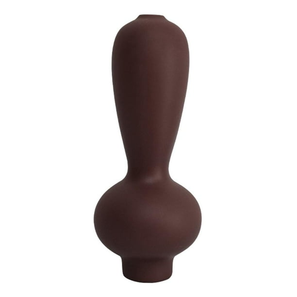 Decoración de jarrones de cerámica para flores, jarrón alto de cuello rgo artístico, jarrón moderno para decoración del hogar para cocina, oficina, Morado Baoblaze Florero moderno