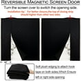 thumbnail image 3 of Reversible Wide Magnetic Thermal Insulated Door Curtain for Winter,Thicken Polyester Fiberfill & Heavy Duty Oxford Cloth,Temporary Window Insulation Cover Curtain for French Sliding Door,74”x81”, 3 of 7