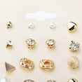 thumbnail image 3 of 12 Pair Crystal Stud Ears Set Fashion Cute Heat Triangle Ear Ear Studs, 3 of 8