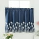 thumbnail image 3 of Cortinas bordadas con bolsillo para varilla para cocina, baño y cafetería. Azul_137x61cm, 3 of 9