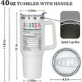 thumbnail image 4 of 40 oz Sister Tumbler with Handle, Sister Gifts, Birthday Gifts for Sister, Sister Birthday Gifts, Sisters Gifts from Sister, Soul Sister Gifts for Women Sister Coffee Cups with Straw and Lid, 4 of 7