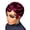 Wine red, variant on Soft Natural Curly Short Wigs Human Hair Quality For Role Playing Event And Special Occasion