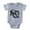 Heather Grey, variant on CafePress - Gothic Skull Initial Q - Cute Infant Baby Football Bodysuit