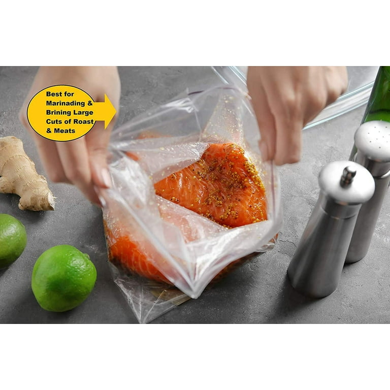 [ 20 Count ] Regular Roaster Storage Bag 16 x 18, 3.5 Gallon Large &  Strong Clear - Zipper Top - Bags