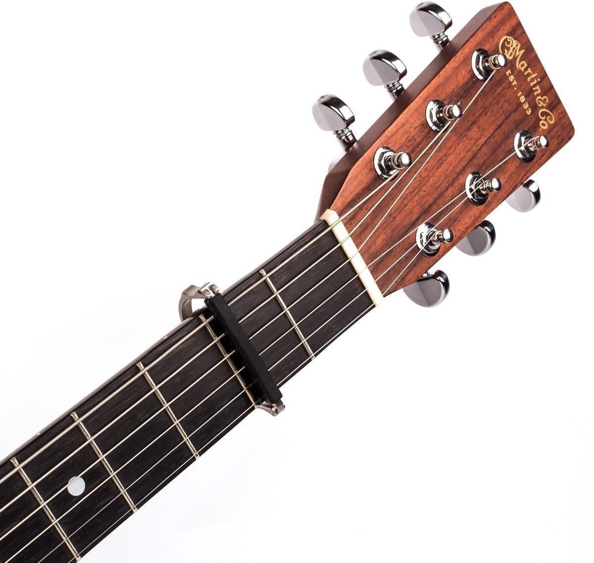 D'Addario Stainless Steel Cradle Capo Adjustable Tension with Adjustable Micrometer for Acoustic and Electric Guitars