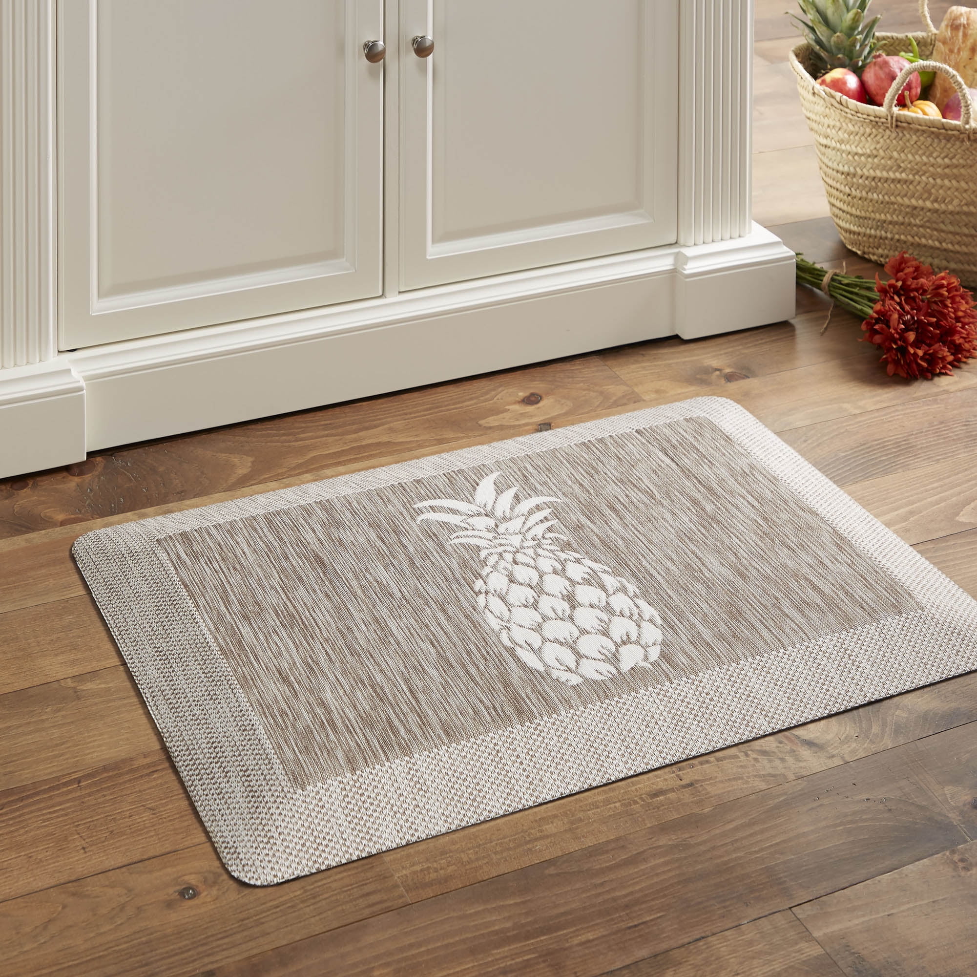 Martha Stewart Aloha Air Kitchen Mat, Coffee, 19.6" x 32"