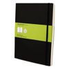 Moleskine HBGMSX17 Classic Softcover Notebook, Unruled, Black Cover, 10 x 7.5, 192 Sheets