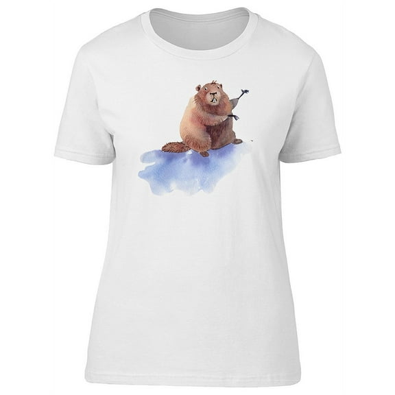 Groundhog On Water T-Shirt Women -Image by Shutterstock, Female x-Large
