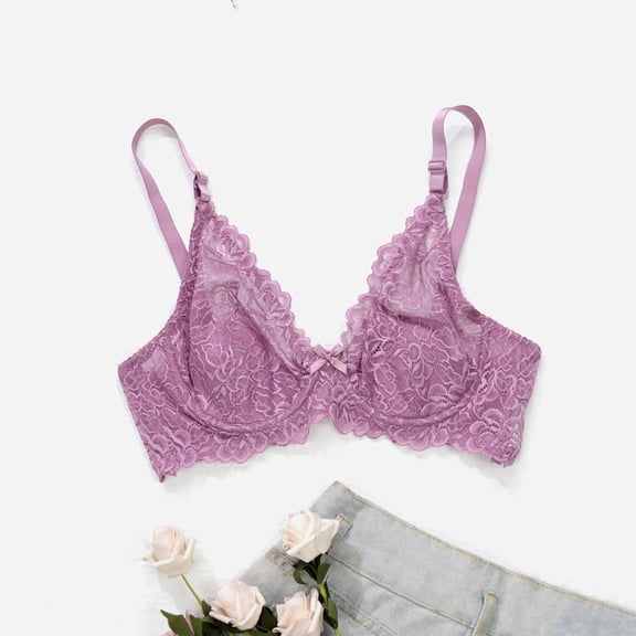 Vedolay Womens Lingerie Strappy Sports Bras for Women - Criss Cross Back Wireless Padded Yoga Bra Cute Workout,Hot Pink 38