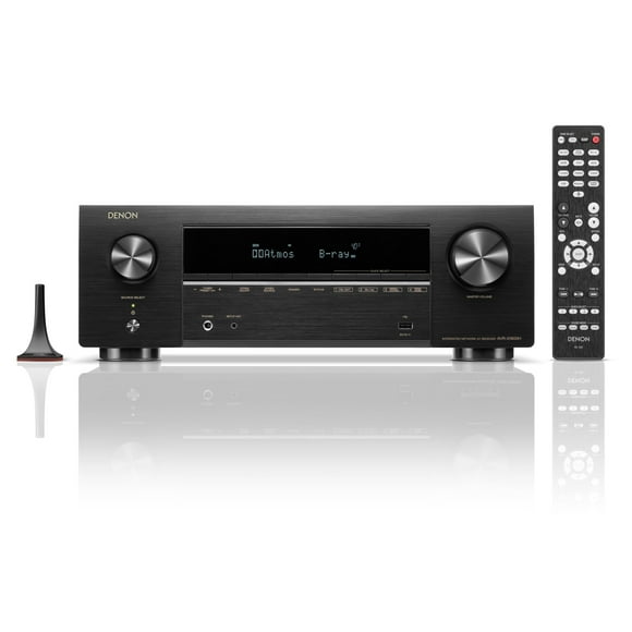 Denon AVR-X1800H Receptor AV de 7.2 canales - 80 W/canal, transmisión inalámbrica a través de HEOS, WiFi y Bluetooth integrados, compatible con Dolby Vision, HDR10+, HDR dinámico y sistemas de automat