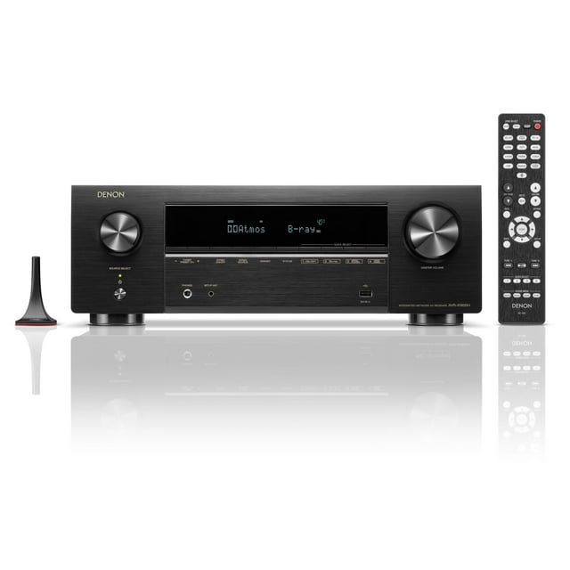 Denon AVR-X1800H Receptor AV de 7.2 canales - 80 W/canal, transmisión inalámbrica a través de HEOS, WiFi y Bluetooth integrados, compatible con Dolby Vision, HDR10+, HDR dinámico y sistemas de automat