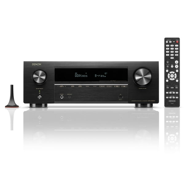 Denon AVR-X1800H Receptor AV de 7.2 canales - 80 W/canal, transmisión inalámbrica a través de HEOS, WiFi y Bluetooth integrados, compatible con Dolby Vision, HDR10+, HDR dinámico y sistemas de automat
