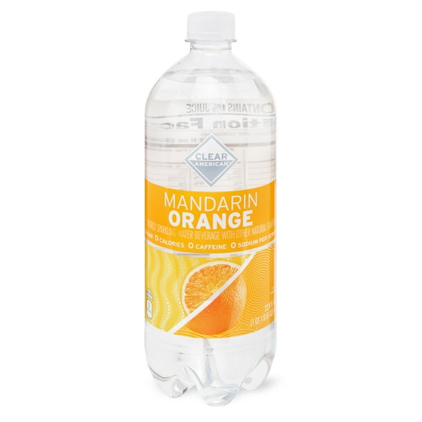 Clear American Sparkling Water, Mandarin Orange, 33.8 fl ...