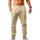 thumbnail image 1 of Pantalones Casuales Anchos Y Rectos De Algodón, Lino, Para H, 1 of 3