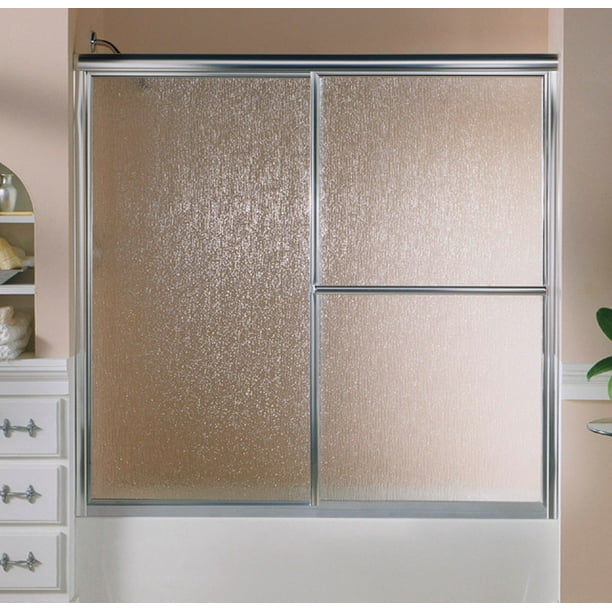 Silver Framed Tub Door, Sterling Deluxe Sliding Shower Door