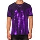 thumbnail image 1 of INSPIRE CHIC Camisetas de Hombre con Lentejuelas de Manga Corta Cuello Redondo para Fiesta Nocturna T-Shirts 2XL Púrpura, 1 of 4