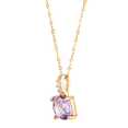 thumbnail image 2 of Women's Welry Amethyst and Cubic Zirconia Pendant Necklace in 14kt Yellow Gold, 18", 2 of 5