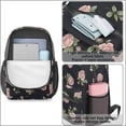 thumbnail image 4 of Pioneer Flower Floral Print Pattern 17" School Backpacks for Teens,Waterproof Oxford Fabric,S-Shape Padded Straps for School,Travel,Hiking,Camping, 4 of 5