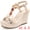 Beige-3, variant on Women's Stylish Bohemia Pull on Platform Wedge Heel Sandals Black-2 8.5
