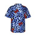 thumbnail image 3 of Balery Abstract Colorful Butterflies Print Men's Hawaiian Shirts Short Sleeve Beach Shirt Relaxed Fit Vacation Button Down Shirts-Medium, 3 of 9