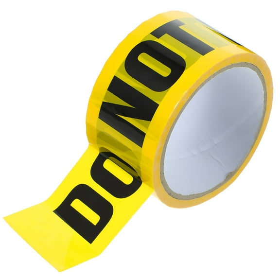 ICERUN 1 Roll DO NOT ENTER Safety Tape Self Adhesive Sticker Warning Tape Masking Tape for Walls Floors Pipes (Yellow)