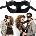 thumbnail image 4 of Disfraz de mascarada de los hombres Bola de media cara Máscara de ojos Máscara de fiesta sexy (Plata), 4 of 5