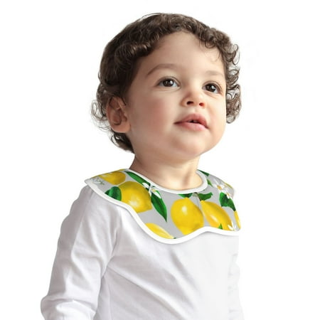 Jgfou Lemon1 Print Cotton Baby Bibs Bandana Drool Bibs for Infants Absorbent Burp Cloths for Newborns Perfect for Teething and Drooling