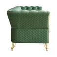 thumbnail image 5 of Chesterfield Velvet Sofa, 3-Seater Upholstered Couch with Golden Metal Legs, Button Tufted Velvet Couches for Living Room Apartment Bedroom Office, Mint Green, 5 of 9