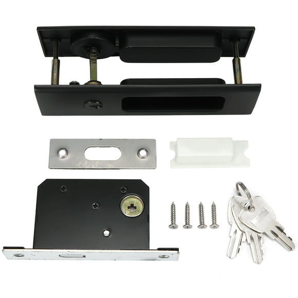 Bathroom Door Lock, Door Lock Set, Wear-resistant For Bathroom Balcony Doors Black