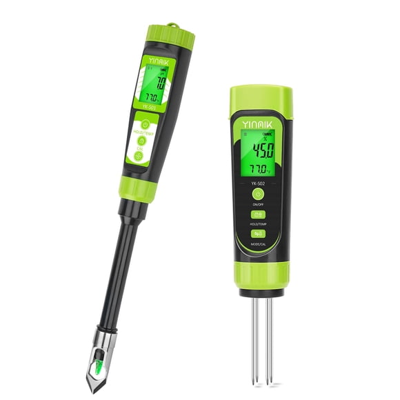 Medidor de pH y humedad del suelo YINMIK Digital 4 en 1 para plantas