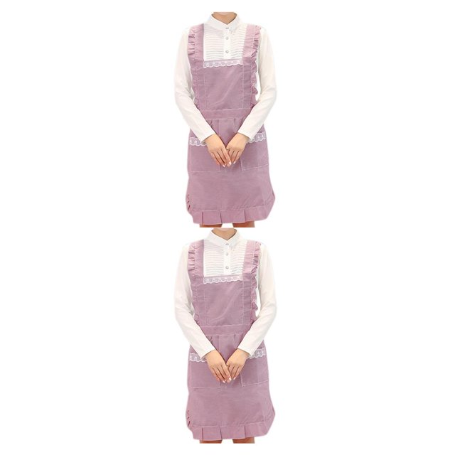 maskred Tablier Moderne Femmes Filles Cuisson Imperméable Anti-Huile Cuisine BBQ N ° 03 2Set