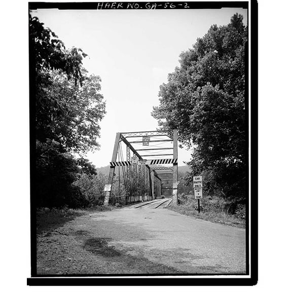 Historic Print, Dowhait's Bridge, Bartow County Road 343, spanning Etowah River, Cartersville vicinity, Bartow County, GA - 2, 16" x 20"