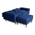 thumbnail image 4 of Sala Modular Sofá Cama Reversible De Lino Azul Modelo Cassanova, 4 of 9
