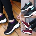 thumbnail image 4 of CUITING Women Lace-up Arch Support Breathable Sneakers Running Platform Tennis Shoes, 4 of 10