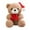 A-Khaki, variant on JeashCHAT Christmas Gifts Bear Stuffed Animal 7.9 inches Cute Bear Doll Plush Toy with Red Snowflake Christmas Hat and Scarf, Xmas Holiday Party Decorations