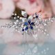 thumbnail image 1 of Wedding Hair Comb Blue Rhinestone Bridal Hair Accessories for Bride and Bridesmaids Wedding Hair Piece Silver, 1 of 4