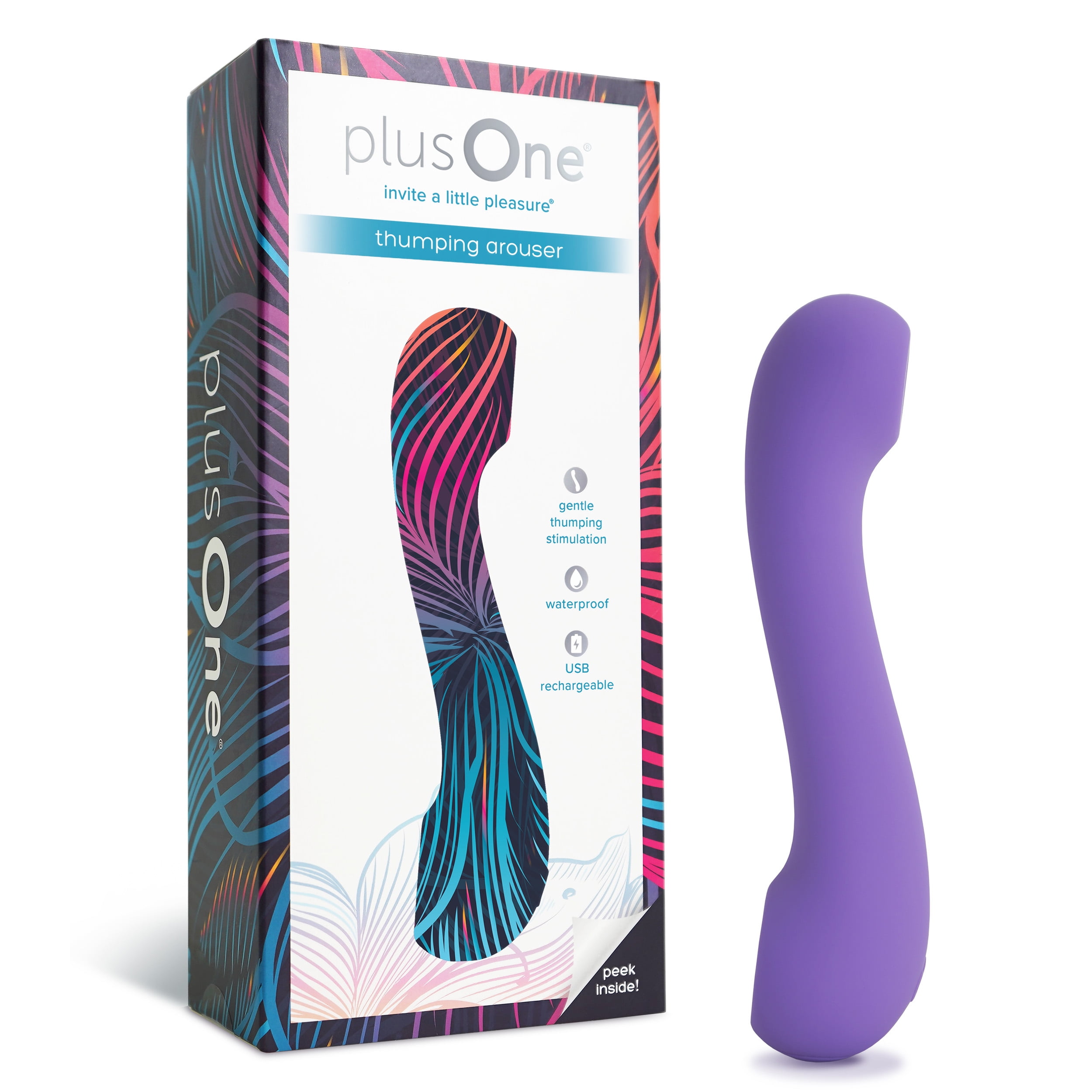 plusOne Vibrating Thumping Arouser, 10 Intensity Settings, Waterproof
