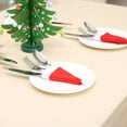 thumbnail image 3 of Runtowo 10pcs Mini Christmas Hats Non-woven Knife and Fork Covers Christmas Decor For Home Xmas Gifts Navidad 2025 New Year 2026, 3 of 5